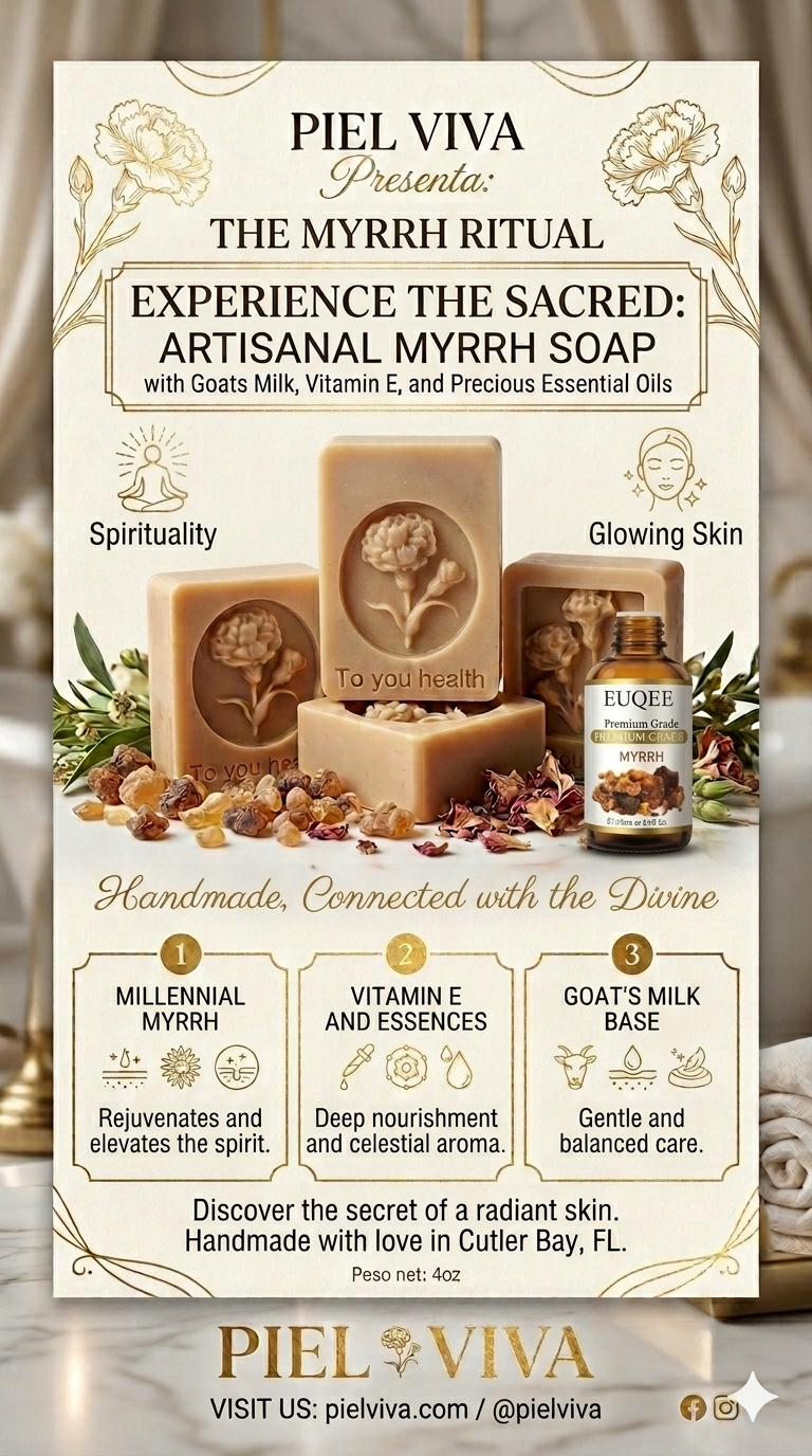 El Ritual de Mirra: Handcrafted Myrrh & Goat Milk Soap